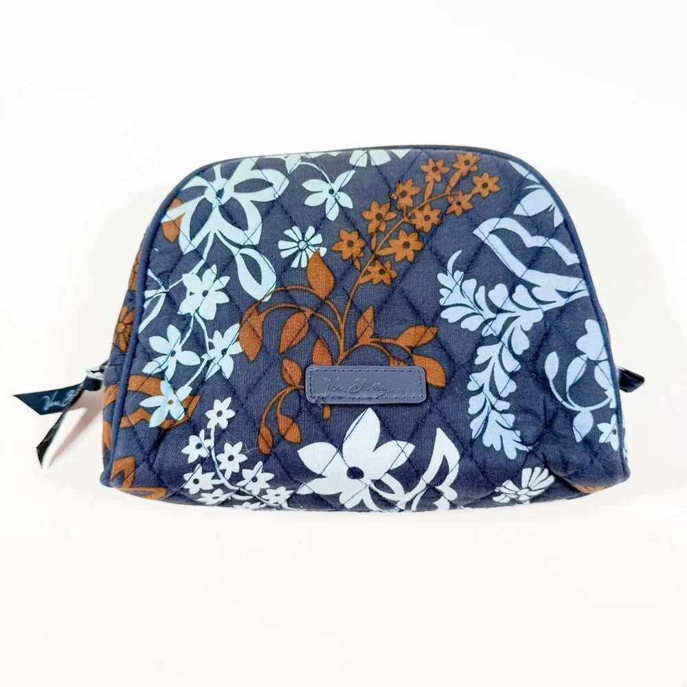 Vera Bradley Quilted Cosmetic Makeup Toiletry Bag PVC Lined‎ Floral Print